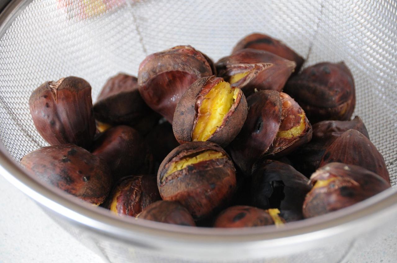 grilled chestnuts