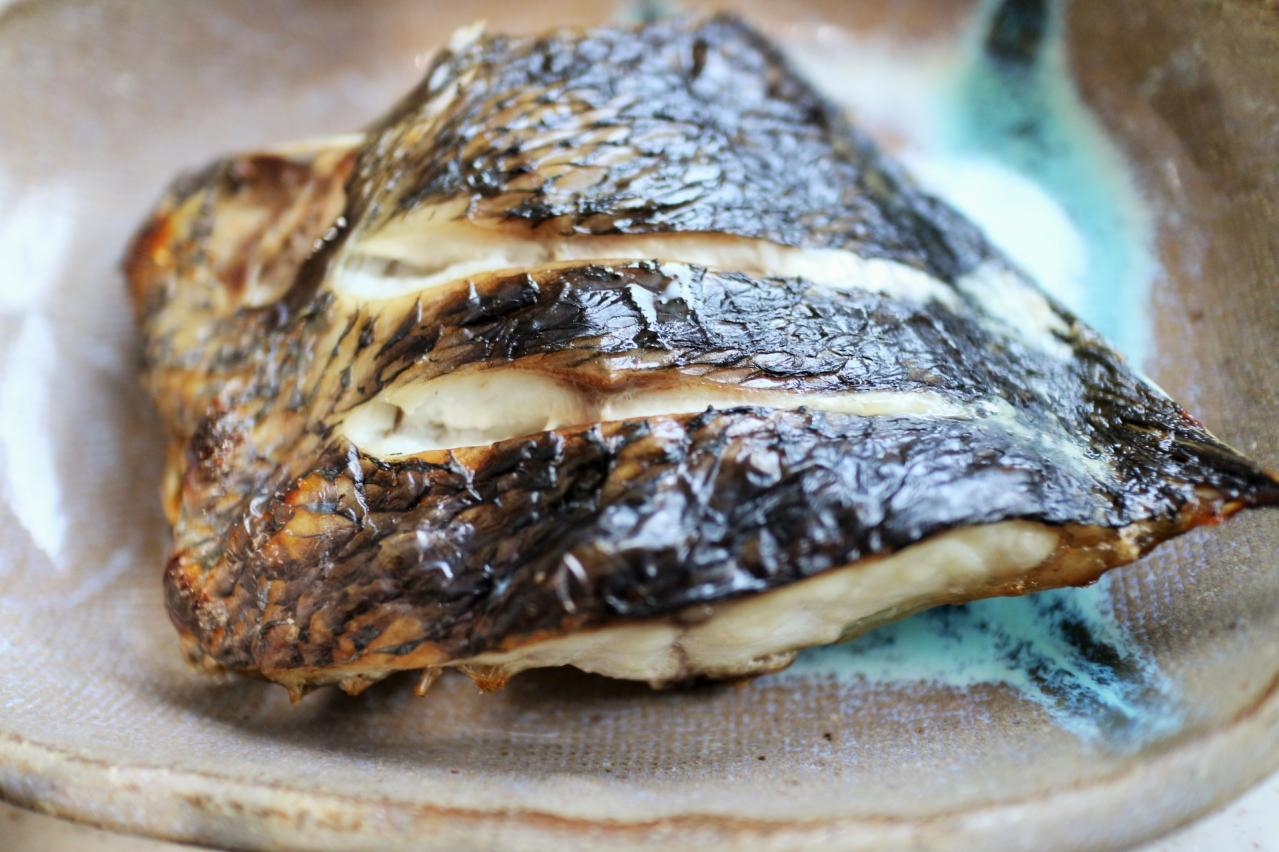 Grilled fish of black
