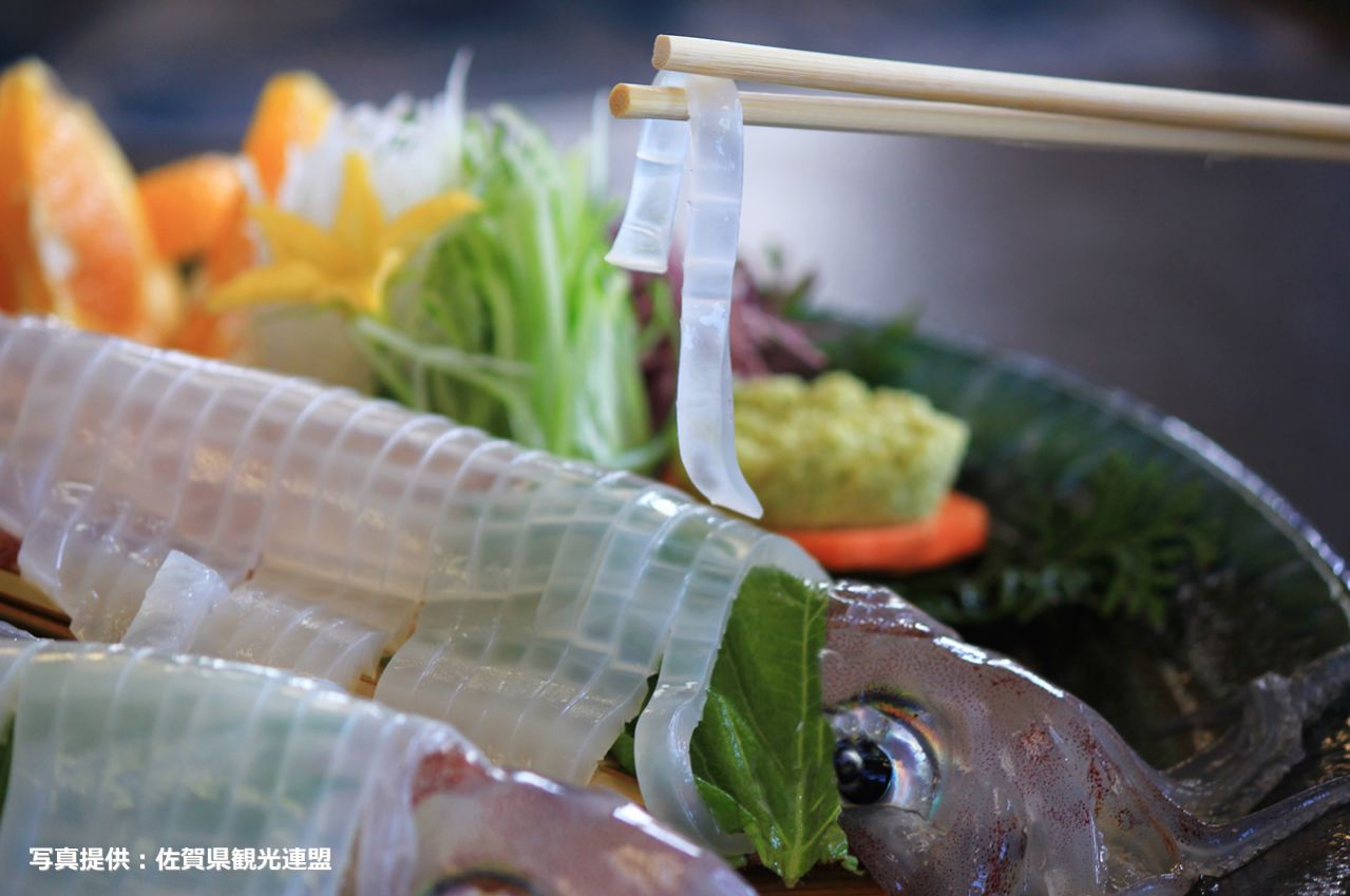 呼子 イカの活造り