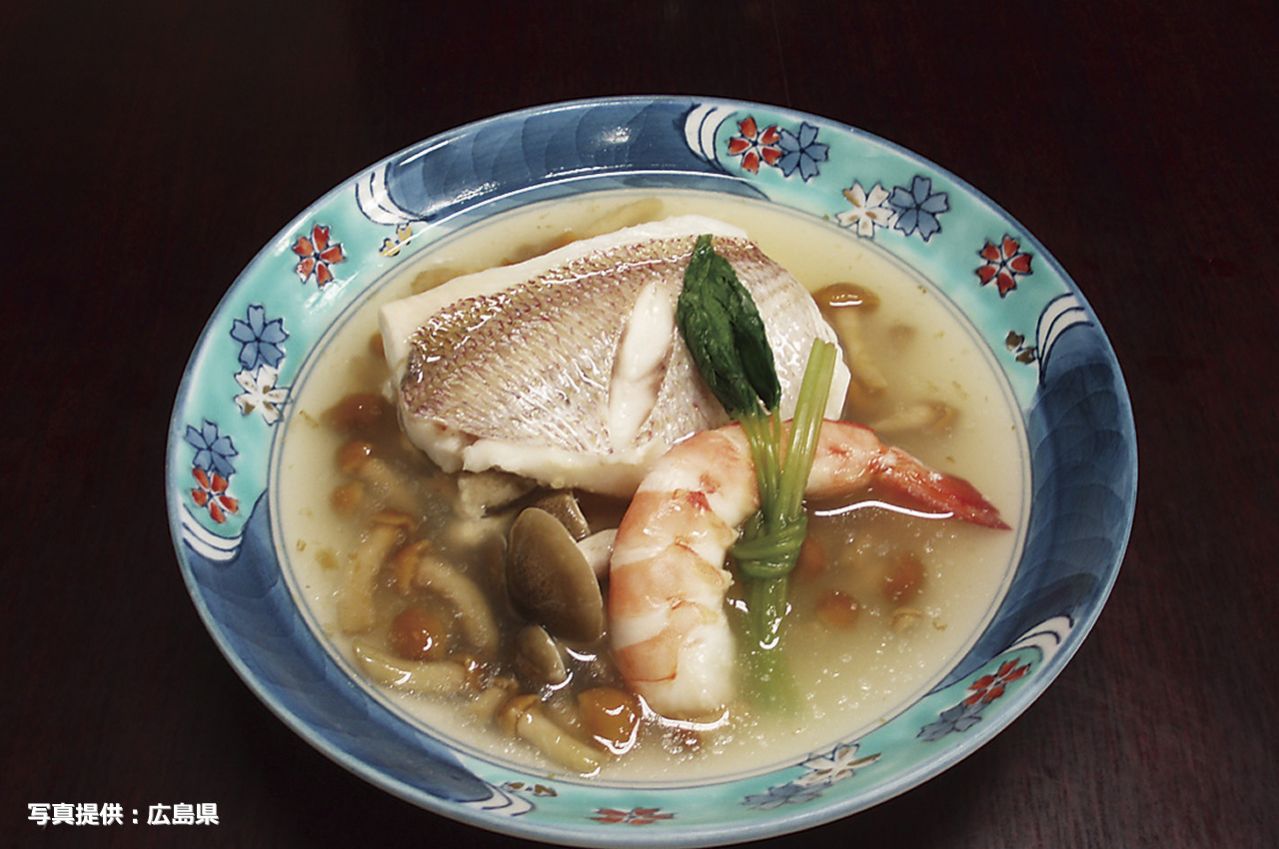広島海軍グルメ　魚のけんちん蒸し